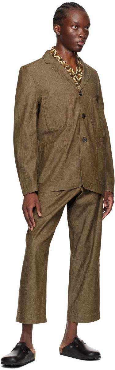 Skjorta Universal Works Universal Works Camp Shirt Brun | P3058, 3