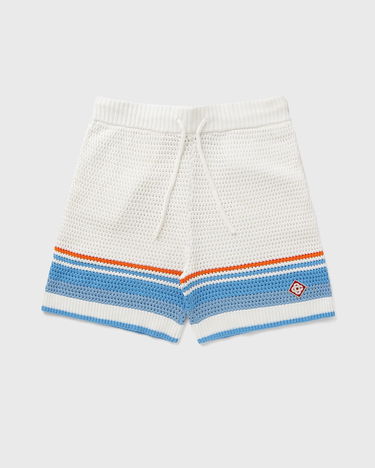 Shorts Casablanca Crochet Knit Striped Lounge Shorts Vit | MPF25-KW-1011-01, 0