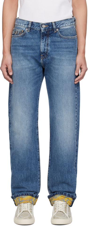 Jeans Versace Versace Stonewashed Cuffed Jeans Blå | 1018013_1A12886, 0