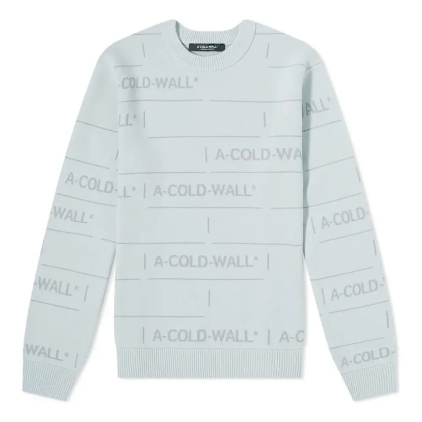 Sweater A-COLD-WALL* Chain Jacquard Knit Sweater Blå | ACWMK031IC-GRY