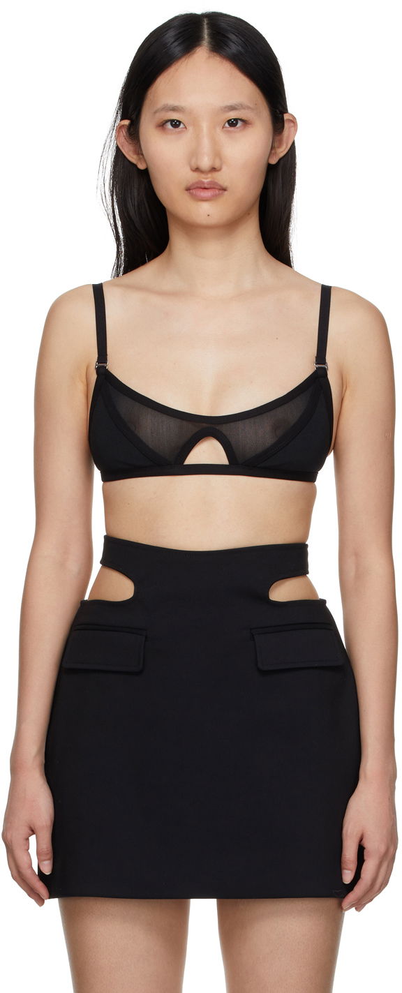 Behå Dion Lee Dion Lee Shadow Mesh Bra Svart | A3515R22