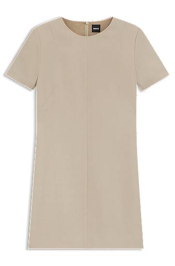 Klä BOSS Crepe Shift Dress Beige | 50541993