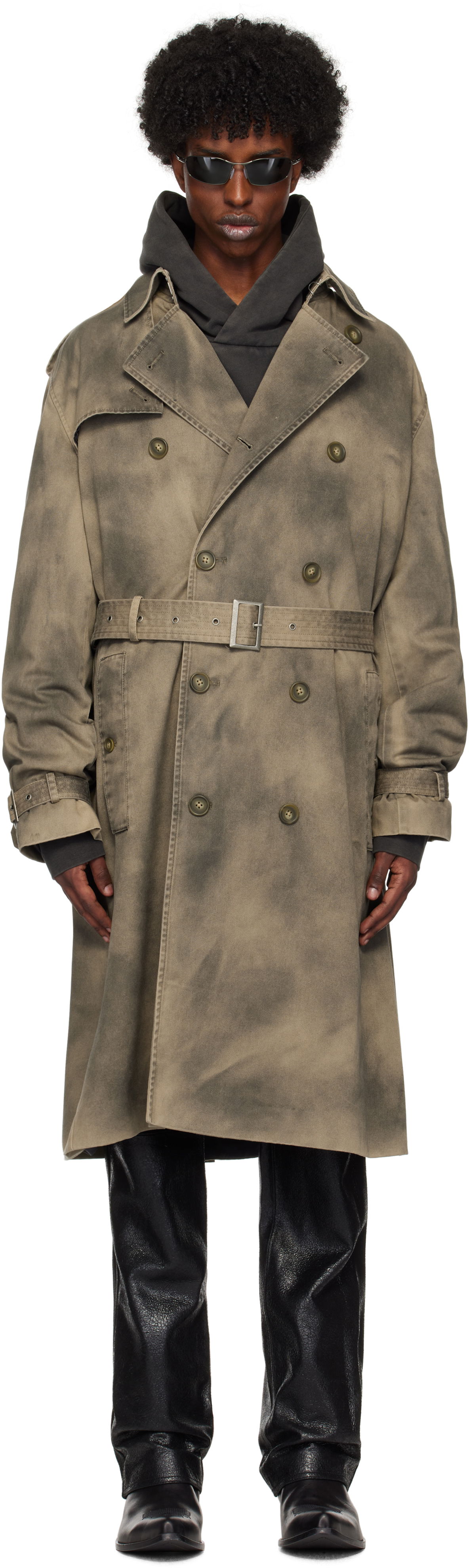Trenchcoat GUESS Washed Trench Coat Brun | M4BL01WGF40F1WK, 0