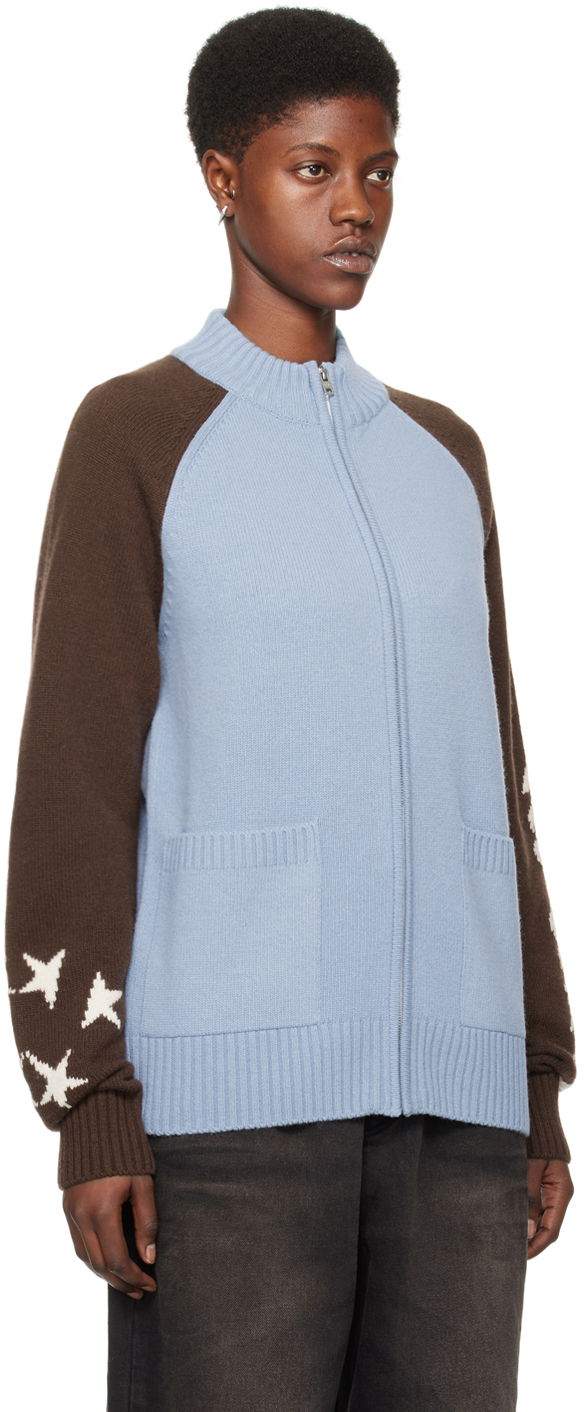 Sweater We11done We11done Zip Cardigan Blå | WD-KJ0-24-620-U-SK, 1