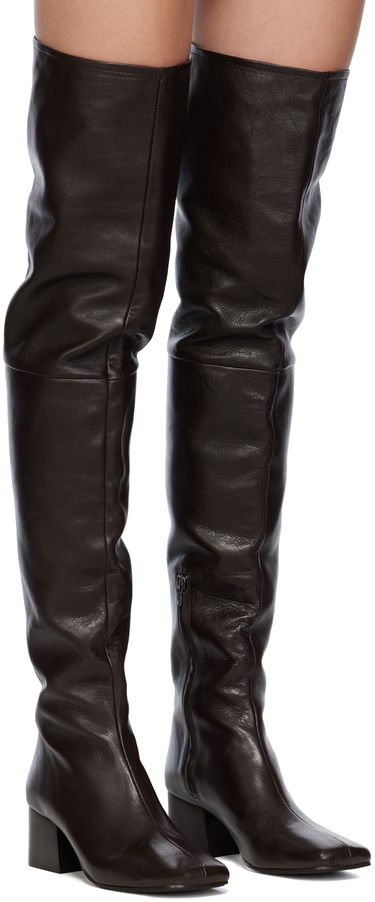 Sneakers och skor LEMAIRE Knee-High Leather Boots Brun | FO0070 LL0043, 3