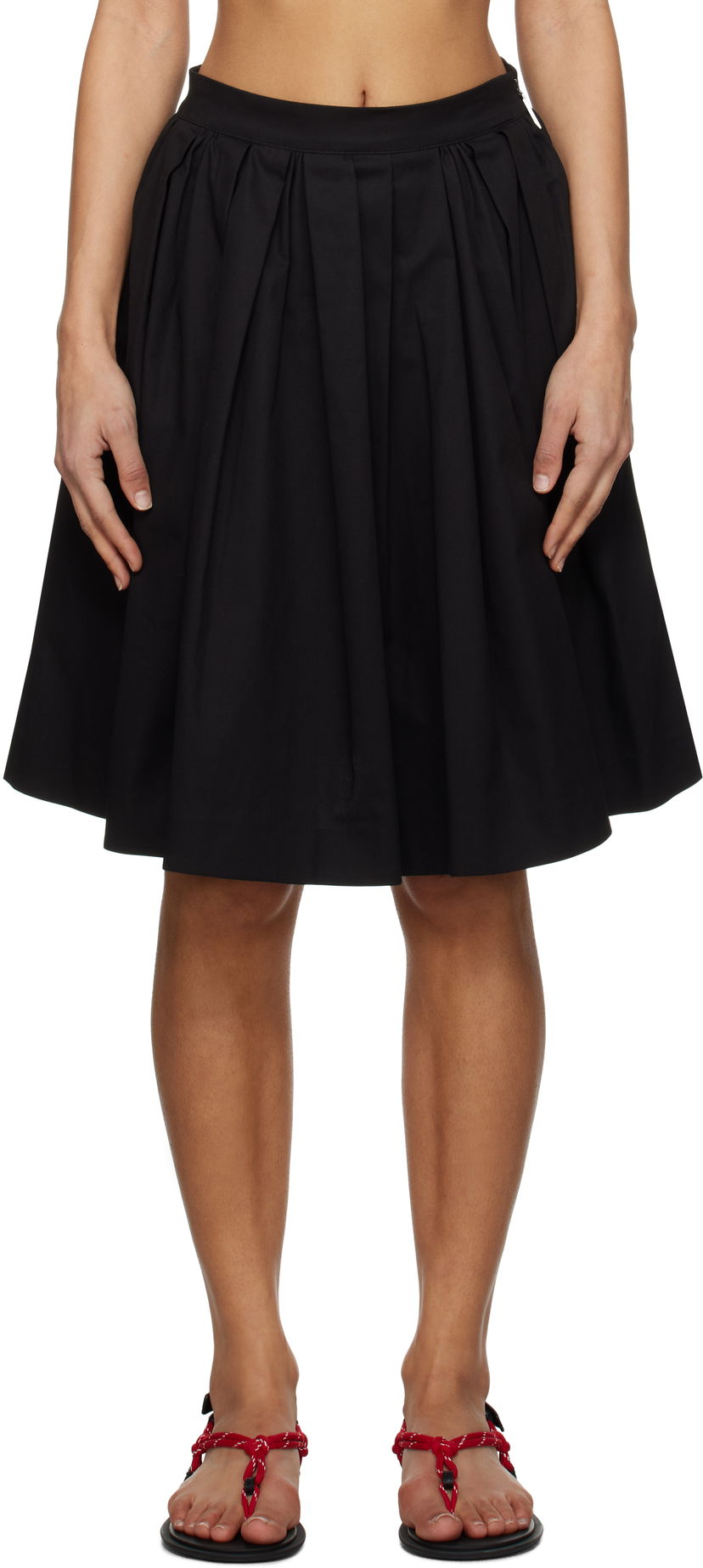 Kjol MSGM MSGM Pleated Miniskirt Svart | 3841MDD12 257126