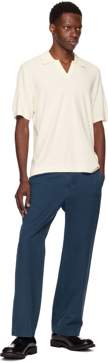 Polotröja rag & bone Rag & Bone Zuma Herringbone Knit Polo Vit | MBS25P019NC19, 3