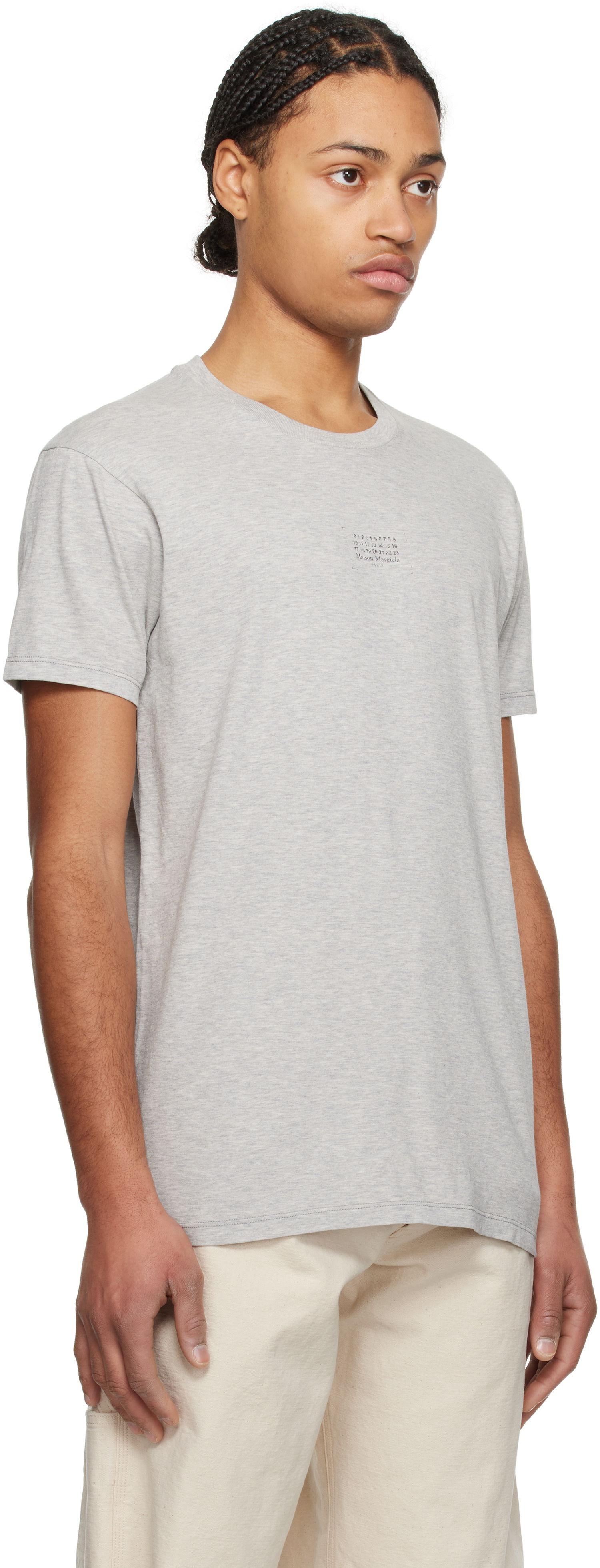 T-shirt Maison Margiela Maison Margiela Stamp Logo T-Shirt Grå | S50GC0706 M20086, 1