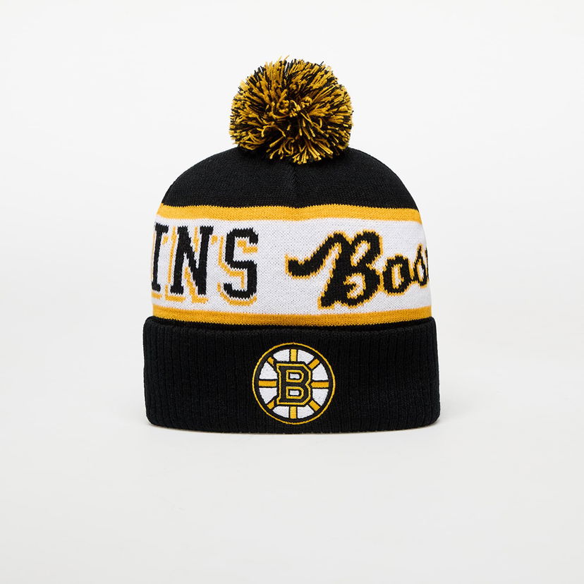 Mössa Mitchell & Ness NHL Block Sweep Pom Knit Boston Bruins Beanie Svart | HK8955-BBNBLCK