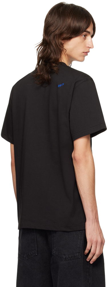 T-shirt ADER ERROR Flocked Logo Graphic T-Shirt Svart | BN25FYTS0101BK, 2