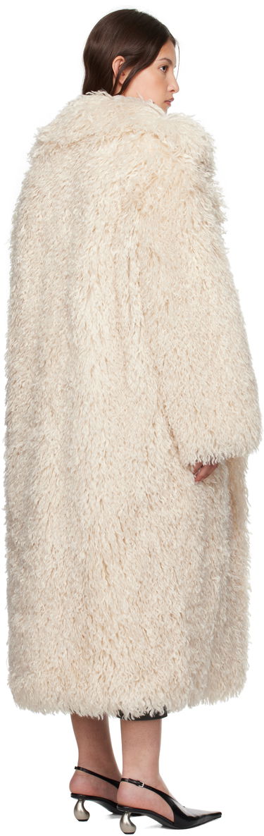 Rockar Nanushka Nanushka Kilah Faux-Fur Long Coat Beige | NU24FWOW40271, 2