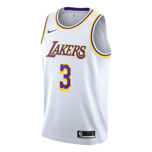 Jersey Nike Los Angeles Lakers Anthony Davis No. 3 Basketball Jersey Vit | AA7101-112