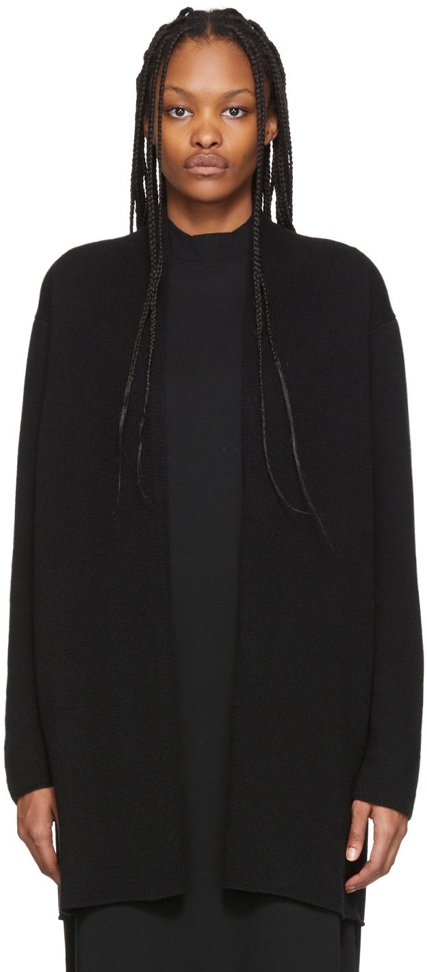 Sweater The Row Fulham Wool Long Cardigan Svart | 5584-Y187