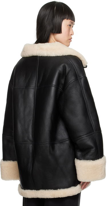 Jacka TOTEME TOTEME Signature Shearling Jacket Svart | 214-122-606, 2