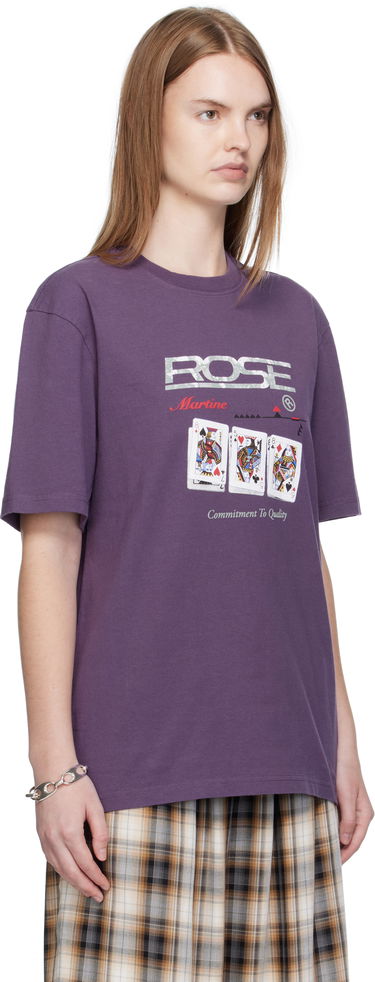 T-shirt Martine Rose Martine Rose Classic Playing Cards Graphic Tee Purpur | 603JE01605FA, 1