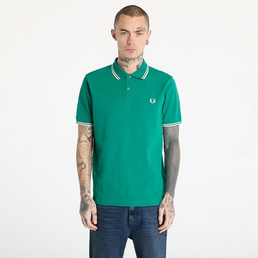 Polotröja Fred Perry Fred Perry Twin Tipped Shirt Grön | M3600 Y37