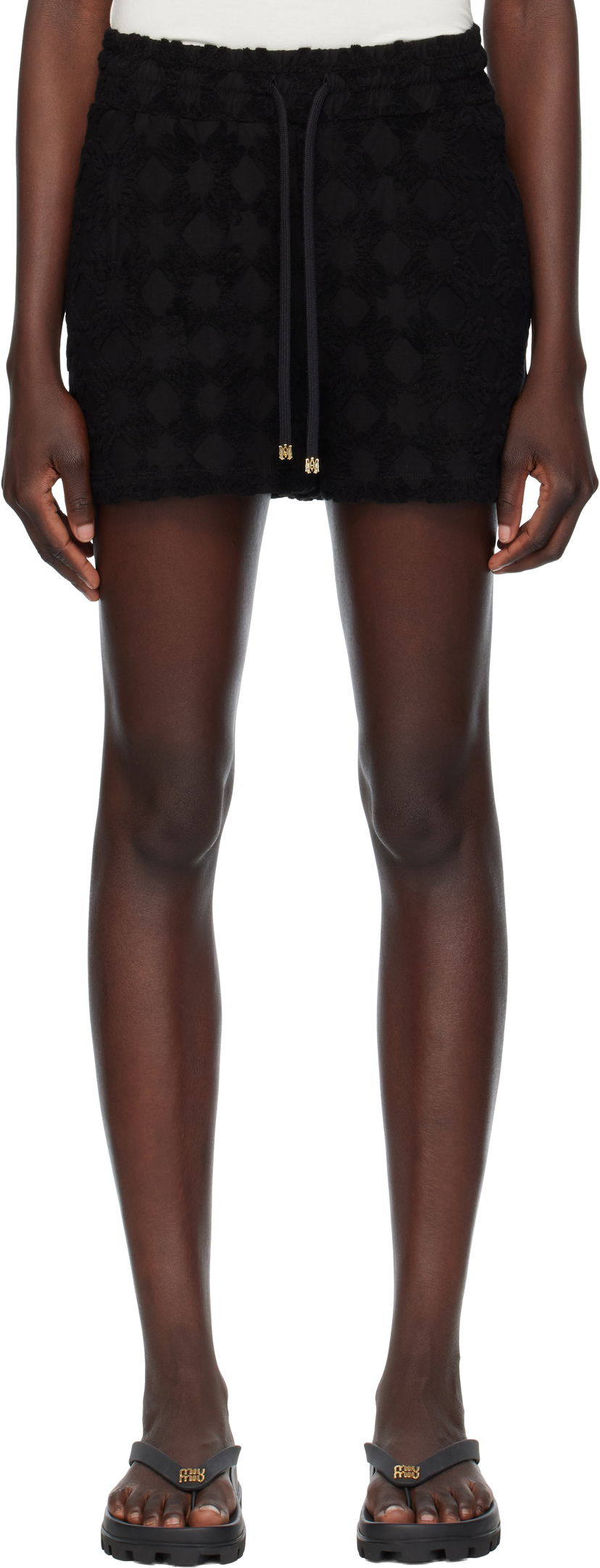 Shorts AMIRI AMIRI MA Quad Toweling Shorts Svart | AWJYSH1014