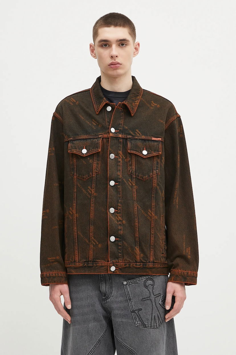 Jacka Martine Rose Martine Rose Oversized Denim Jacket Brun | 201WD06204
