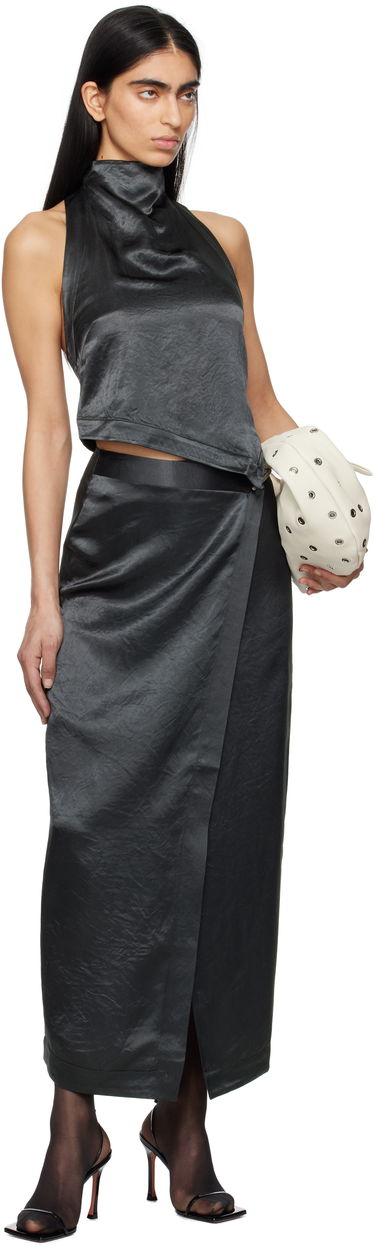 Kjol Nanushka Nanushka Grisel Maxi Wrap Skirt Svart | NW25RSSK03277, 3