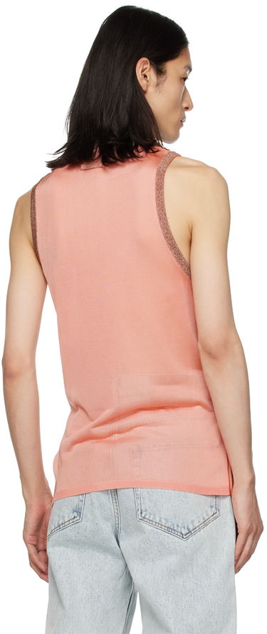 Linne Jean Paul Gaultier Jean Paul Gaultier Metallic Ribbed Tank Top Rosa | 23/12-H-TO059-M045-2160, 2