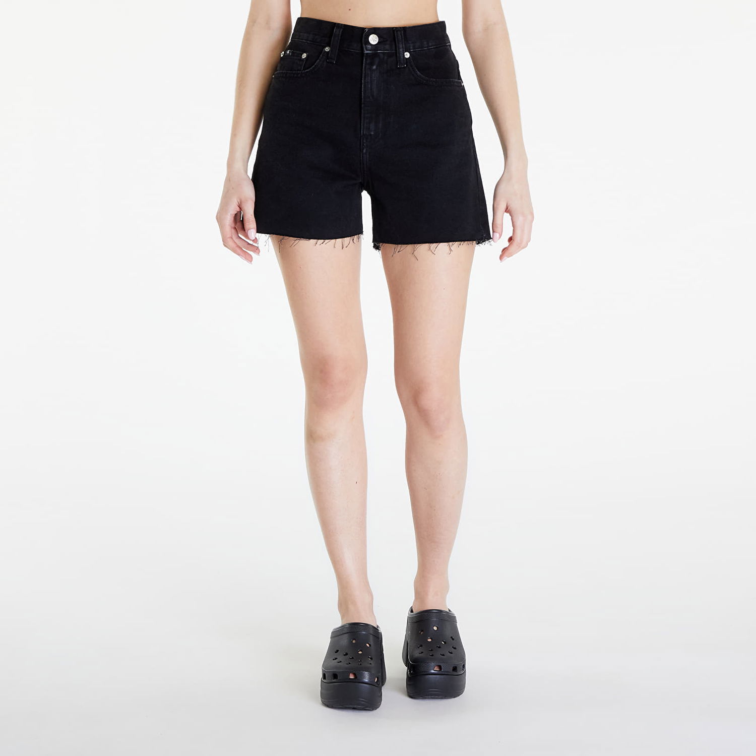 Shorts CALVIN KLEIN Jeans Mom Shorts Denim Black Svart | J20J222812 1BY, 0