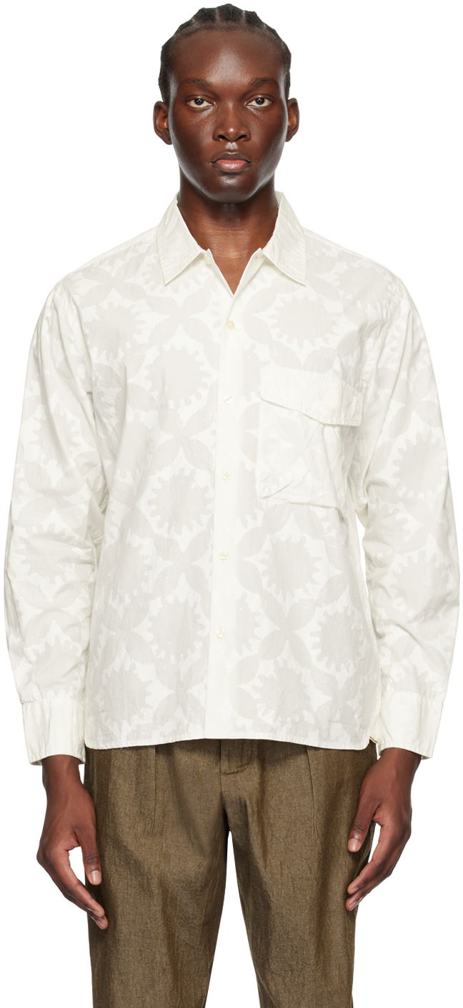 Skjorta Universal Works Universal Works Field Shirt Vit | P3079