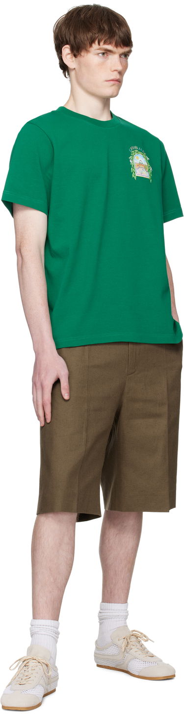 T-shirt Casablanca Casablanca L'Arche De Tennis T-Shirt Grön | MPF25-JTS-001-17-EX-FLANNELS, 3