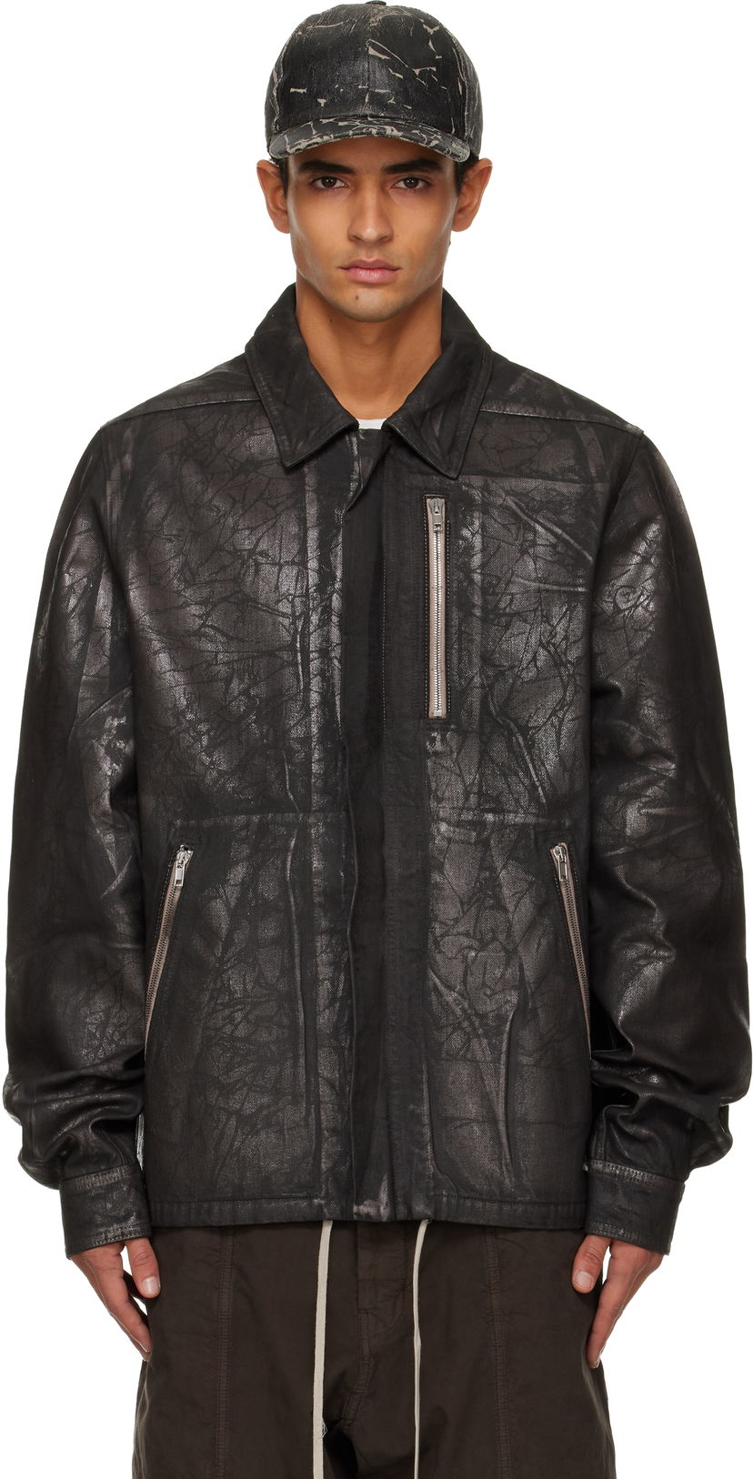 Jacka Rick Owens Rick Owens DRKSHDW Concealed Zipfront Denim Jacket Svart | DU02E7775 BZMC