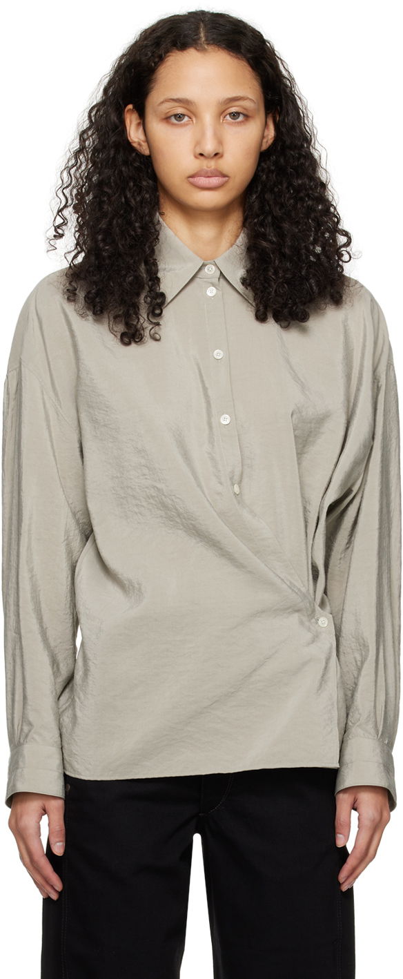 Skjorta LEMAIRE Twisted Button-Up Shirt Grön | SH1032 LF208