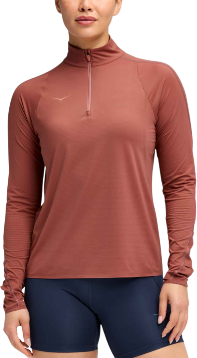 Sweatshirt Hoka One One GlideTech Quarter Zip Top Röd | 1164155-roug
