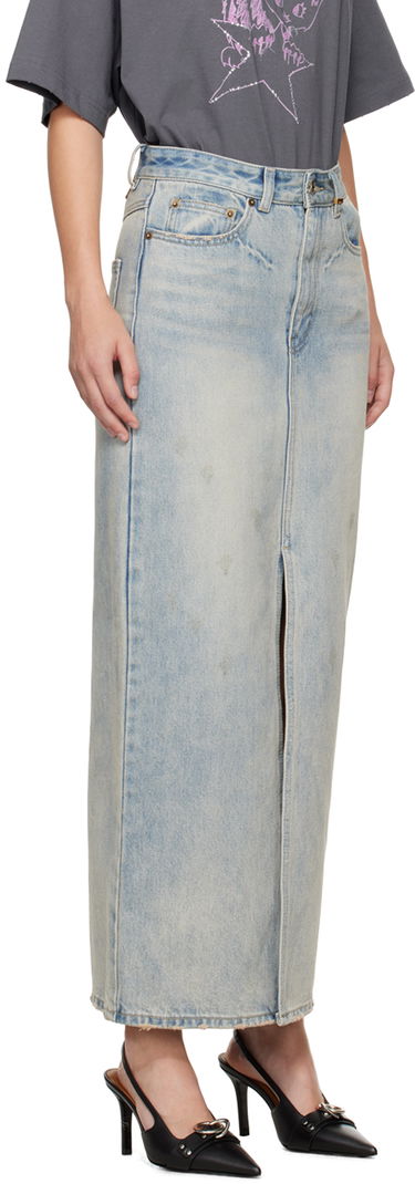 Kjol We11done We11done Washed Denim Maxi Skirt Blå | WD-DS2-24-373-W-SK, 1