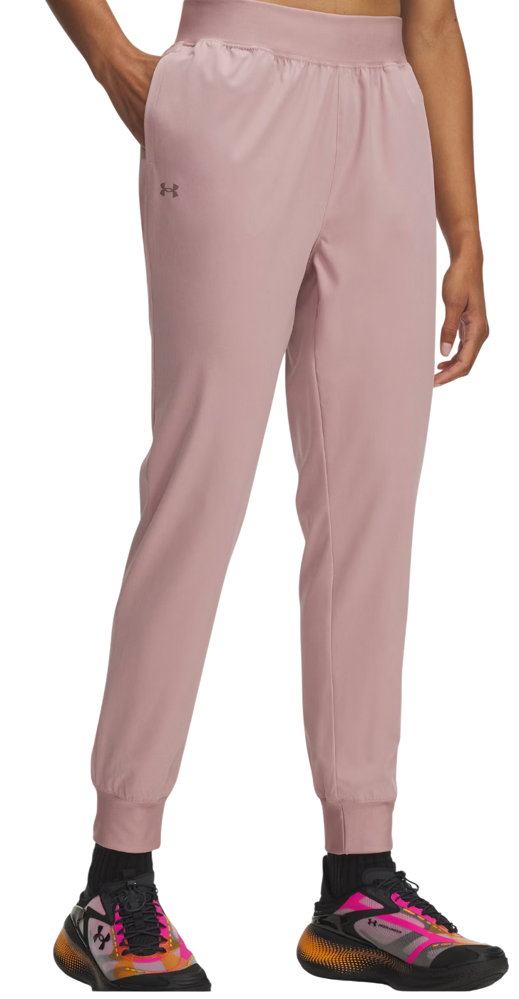 Byxor Under Armour Rival Hi Rise Woven Pant Rosa | 1382727-673