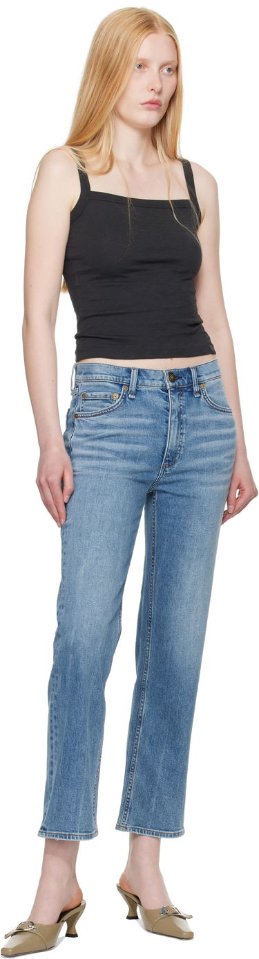 Linne rag & bone Rag & Bone Slub Square Neck Tank Top Svart | WCC25ST010CH10, 3