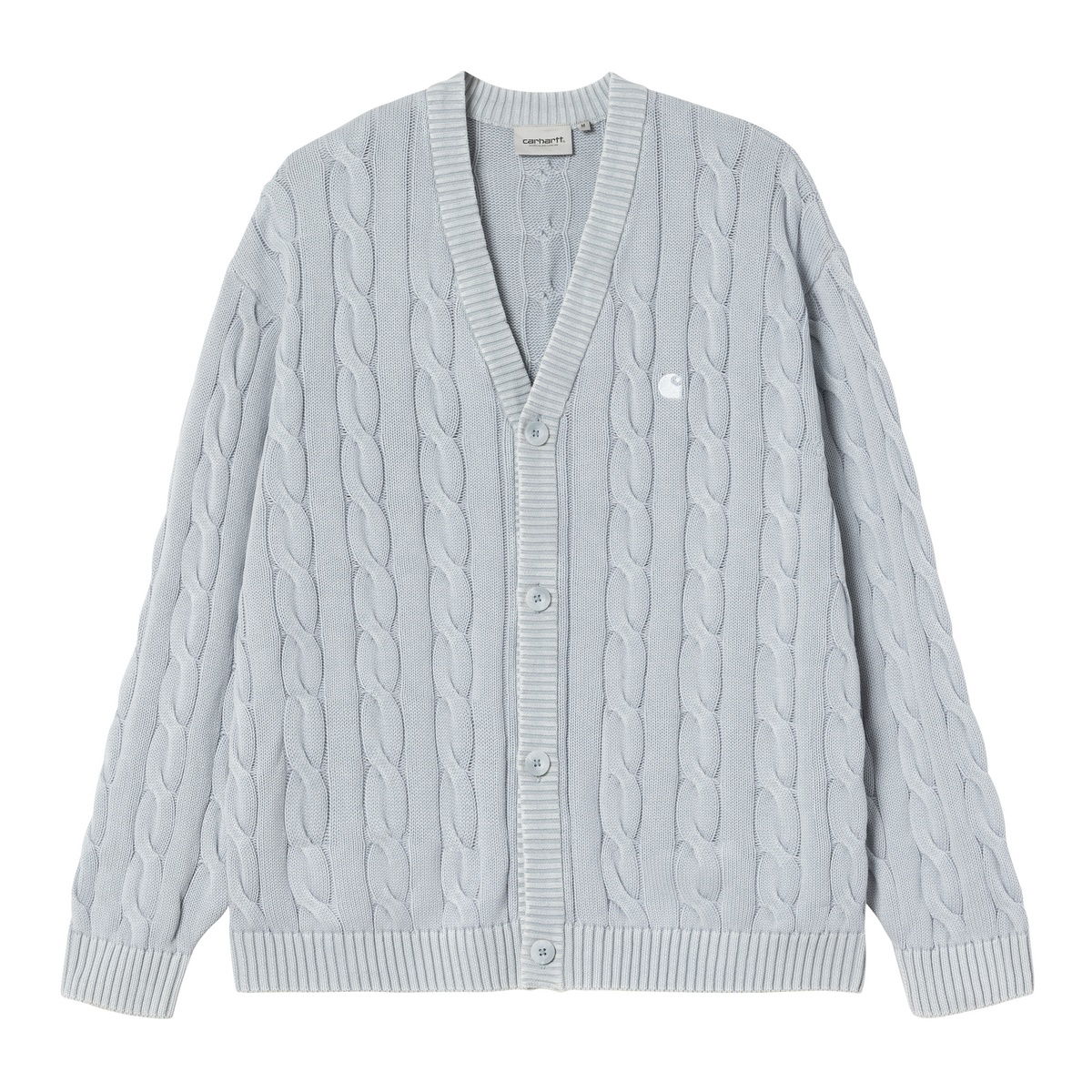 Sweater Carhartt WIP Carter Cable Knit Cardigan Blå | I035178_6, 0