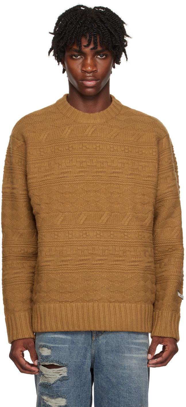 Sweater ADER ERROR Oversized Knit Sweater Brun | BMADFWKT0305BG