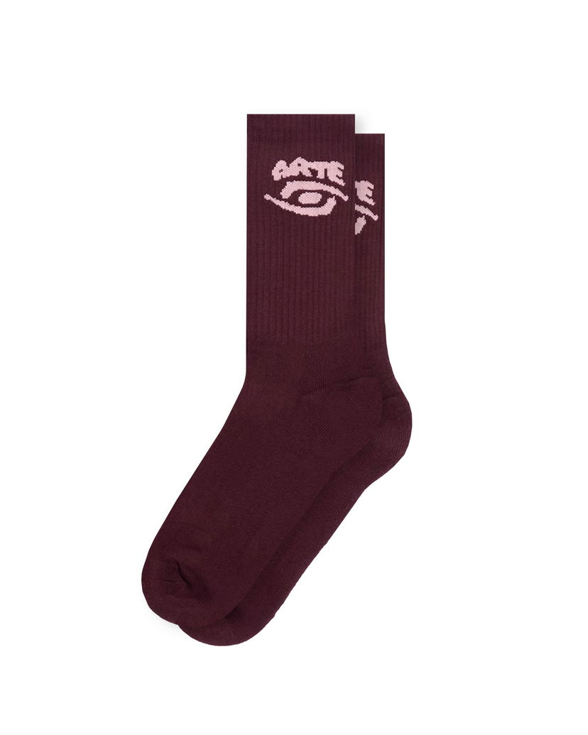Strumpor Arte Antwerp Arte Antwerp Eye Crew Socks Bourgogne | AW25-237M-BOR
