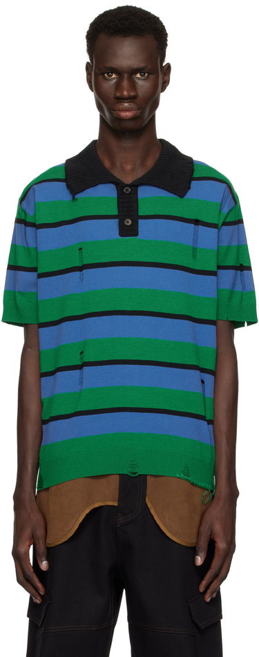 Polotröja Andersson Bell Andersson Bell Damaged Stripe Knit Polo Flerfärgad | atb1242m, 0