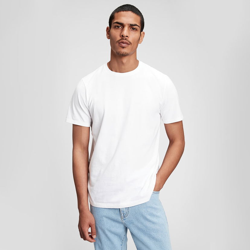 T-shirt GAP Basic Tee Optic White 3 Vit | 440775-00