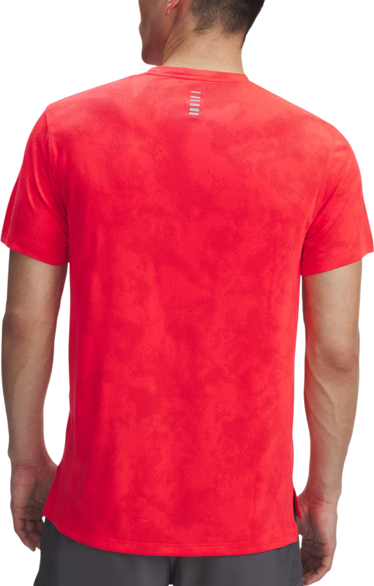 T-shirt Under Armour Under Armour UA Launch Camo Short Sleeve T-Shirt Röd | 6006098-713, 1