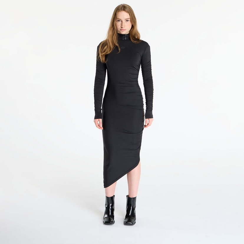 Klä adidas Originals Ruched Maxi Dress Svart | JW2806