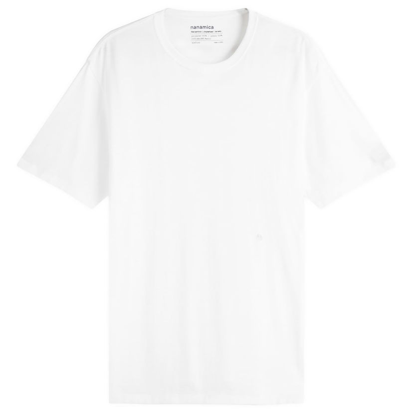 T-shirt NANAMICA Loopwheel Coolmax Jersey T-Shirt, Size Large Vit | S25SI115E-W
