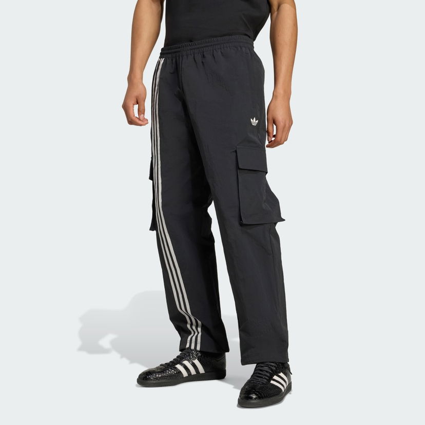 Cargo byxor adidas Performance Front Stripes Woven Cargo Pants Svart | JV9892