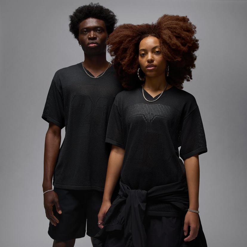 T-shirt Jordan Air Jordan Knitted Jersey T-Shirt Svart | HQ0766-045