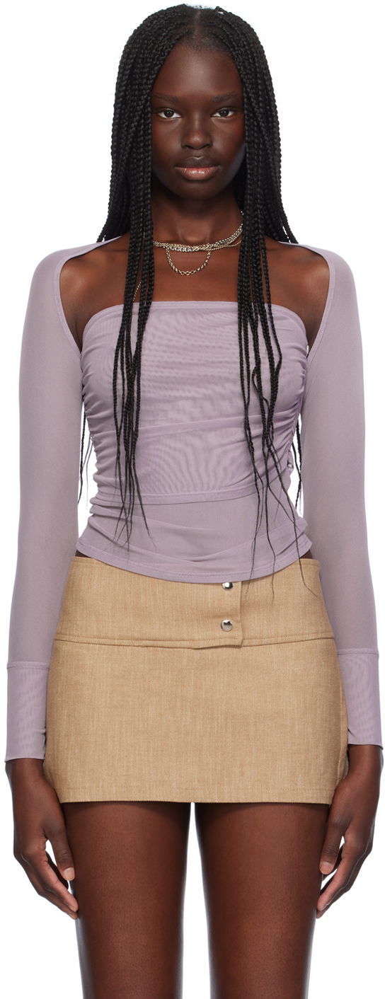 Linne Miaou Miaou Iris Long Sleeve Top Purpur | 7112PM2SMO