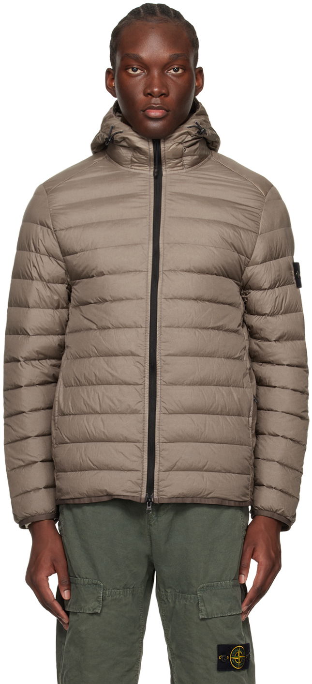 Pufferjacka Stone Island Patch Down Jacket Brun | 801540124, 0