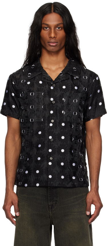 Skjorta Andersson Bell Andersson Bell Half Sheer Flower Shirt Svart | atb1276m, 0