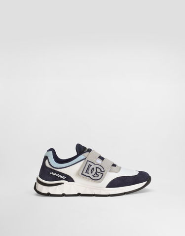 Sneakers och skor Dolce & Gabbana Mesh And Split Leather DG Running Vit | DA5187AA9548D600, 0