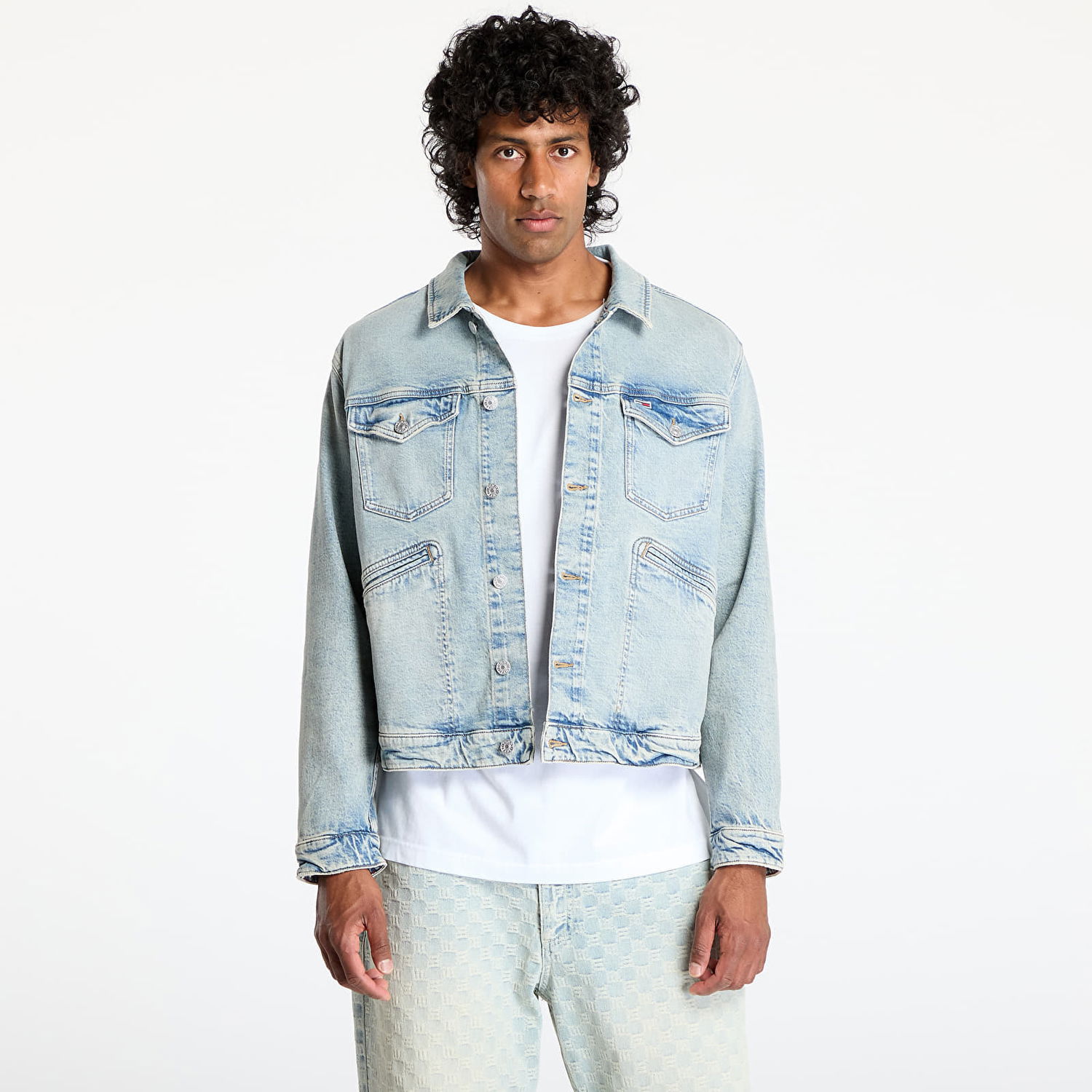 Jacka Tommy Hilfiger Tommy Jeans Isaac Relaxed Trucker Denim Jacket Blå | DM0DM21051 1A5, 0