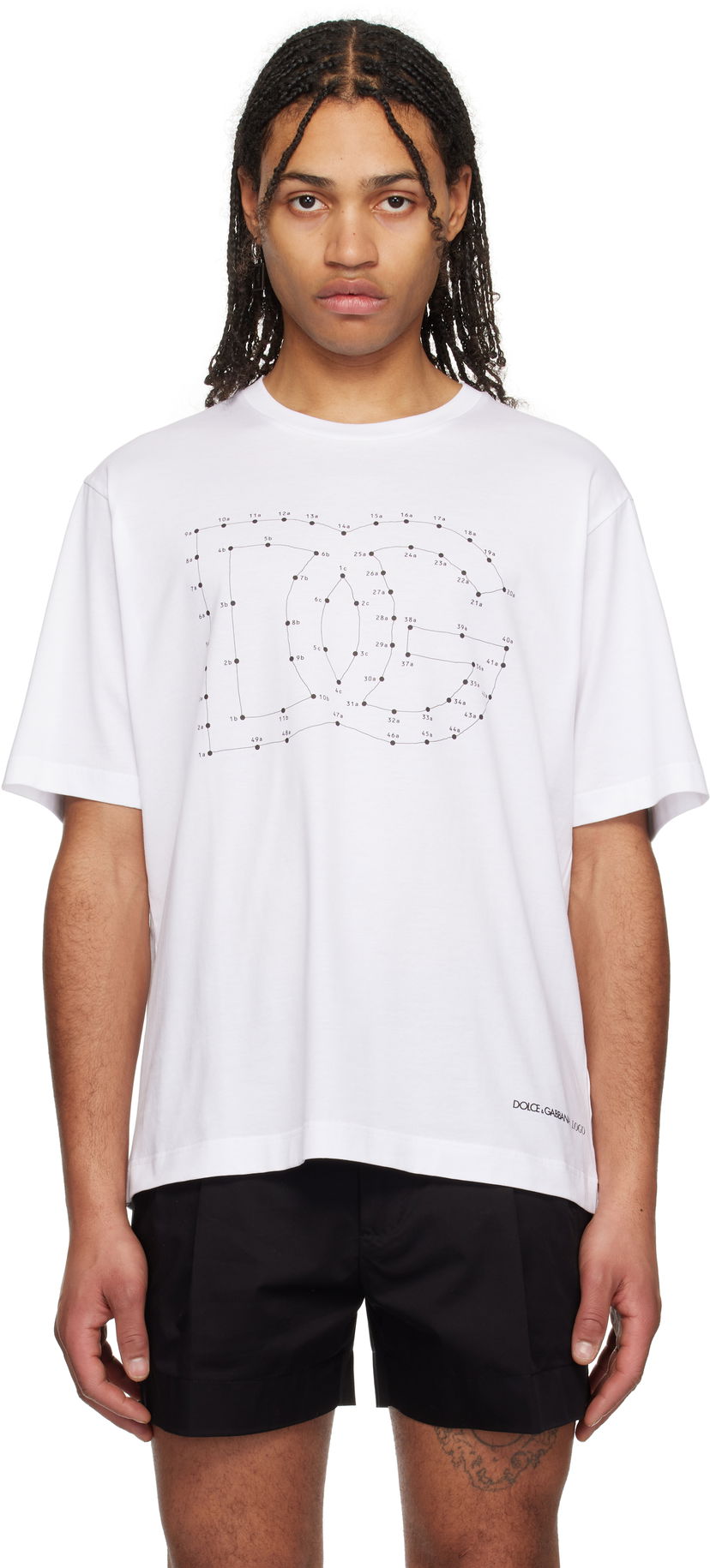 T-shirt Dolce & Gabbana Dolce&Gabbana 'Italian Holiday' Graphic Print T-Shirt Vit | G8PN9TG7O4N