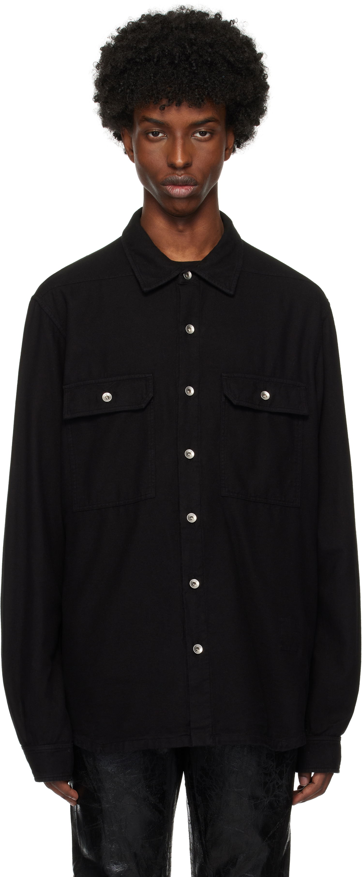 Skjorta Rick Owens Outershirt Shirt Svart | DU02D2296 CFL, 0